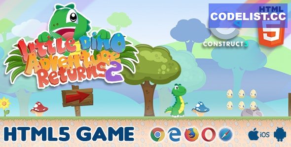 Little Dino Adventure Returns 2 - HTML5 Game Exported
