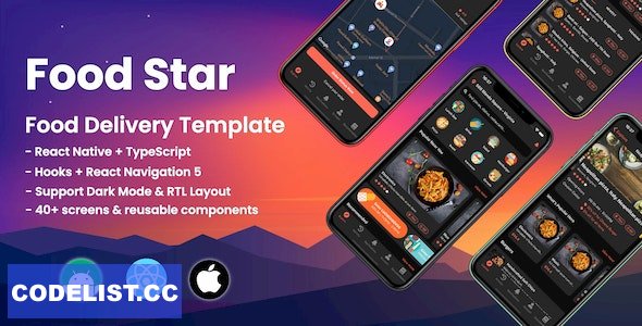 Food Star v1.0.8 - Mobile React Native Food Delivery Template