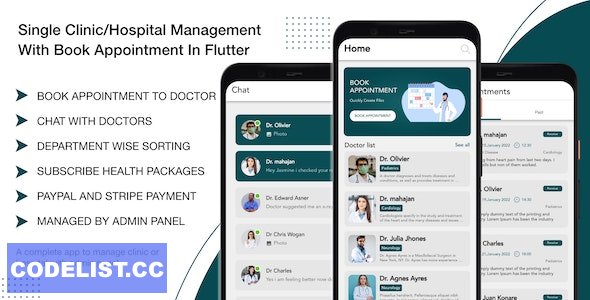 Single Clinic/Hospital Management With Book Appointment In Flutter v1.0