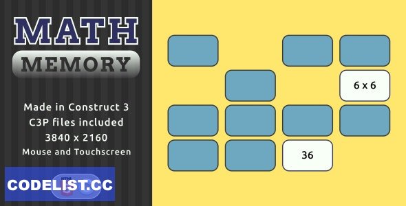 Math Memory - HTML5 Math game 