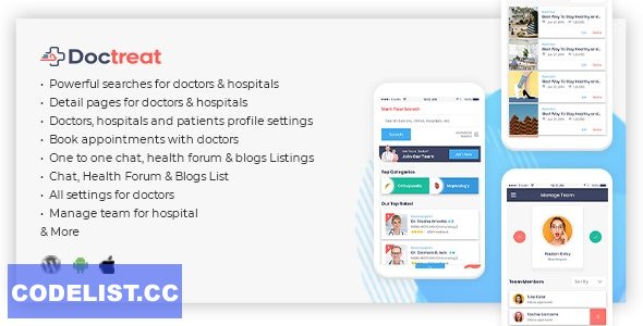 Doctreat v2.2 - React Native Mobile APP for Android and IOS