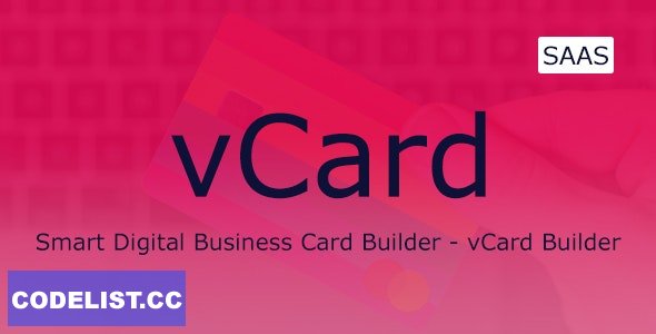 vCard v2.0 - Digital Business Card Builder SaaS