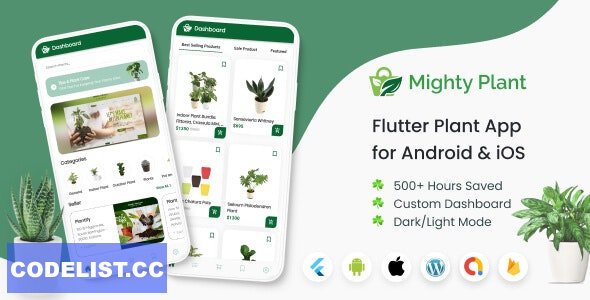 Mighty Plant Shop v1.0- Flutter Full App for Nurseries with WooCommerce backend 