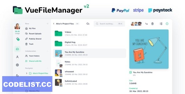 Vue File Manager v2.2.7 - Store, Share & Get Files Instantly - nulled