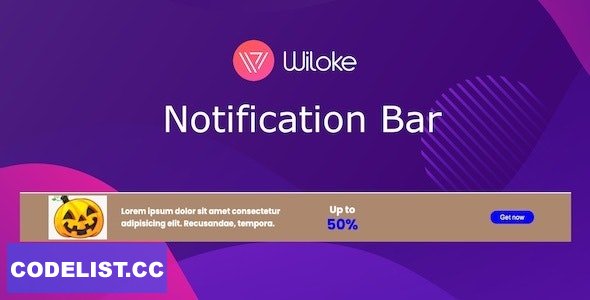 Wiloke Notification Bar v1.0.0
