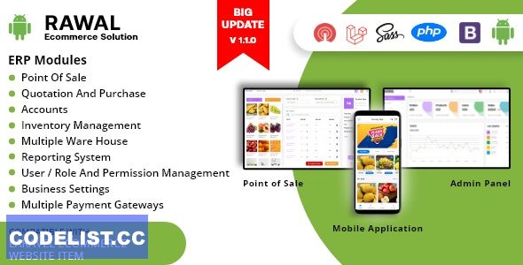 Rawal v1.1.9 - Android & Laravel Ecommerce Solution with POS - nulled