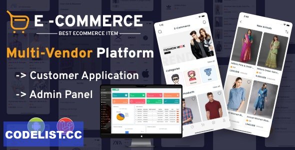eCommerce v1.0 - Multi vendor ecommerce Android App with Admin panel