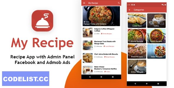 My Recipe App with Admin Panel, Facebook and Admob Ads v1.0