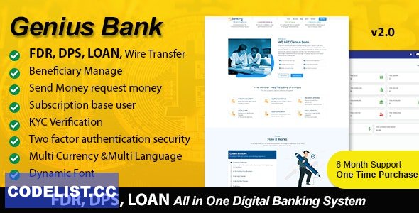 Genius Bank v2.0 - All in One Digital Banking System