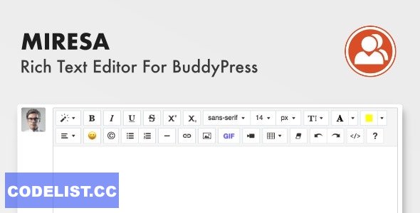 Miresa v1.0 - WordPress Rich Text Editor For BuddyPress