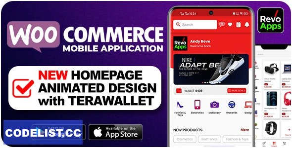 Revo Apps Woocommerce v4.2.0 - Flutter E-Commerce Full App Android iOS - nulled