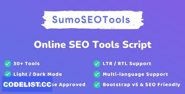 SumoSEOTools v1.0.1 - Online SEO Tools Script - nulled