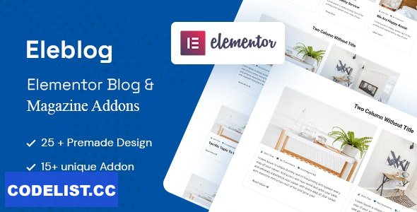 Eleblog v2.0.1 - Elementor Magazine and Blog Addons