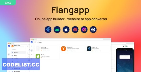 Flangapp v1.5 - SAAS Online app builder from website