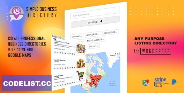 Simple Business Directory with Maps, Store Locator, Distance Search v14.7.5