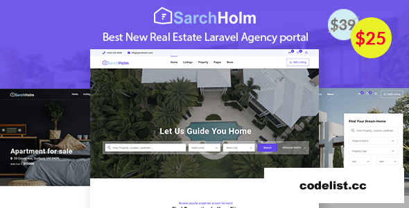 Sarchholm v2.0.1 - real estate laravel multilingual agency portal