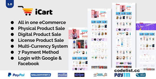 iCart v1.0 - Multipurpose eCommerce CMS