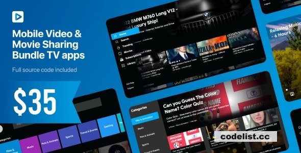 PlayTube TV v1.0 - Mobile Video & Movie Sharing TV Platforms Native Application