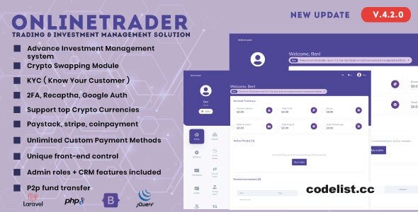 OnlineTrader v4.2.0 - Trading and investment management system - nulled