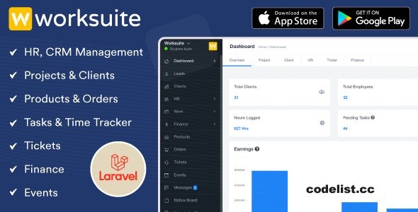 WORKSUITE v5.1.9 - HR, CRM and Project Management - nulled