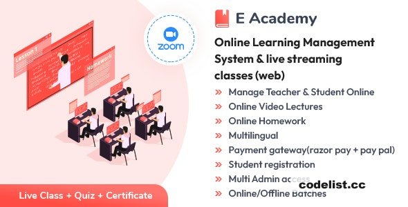 E- Academy - Online Learning Management System & live streaming classes (web) - 13 May 2022