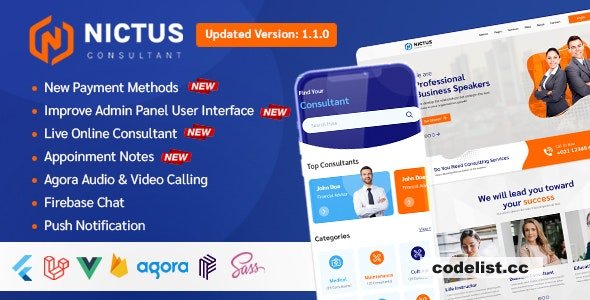 Nictus Consultation v1.1.0 - Complete online appointment booking solution with flutter mobile app & laravel 