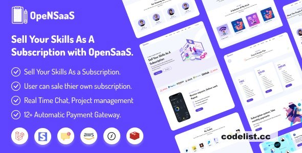 OpenSaaS v1.0 - Sell Your Skills As A Subscription (SAAS)
