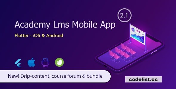 Academy Lms Student Mobile App v2.1 - Flutter iOS & Android
