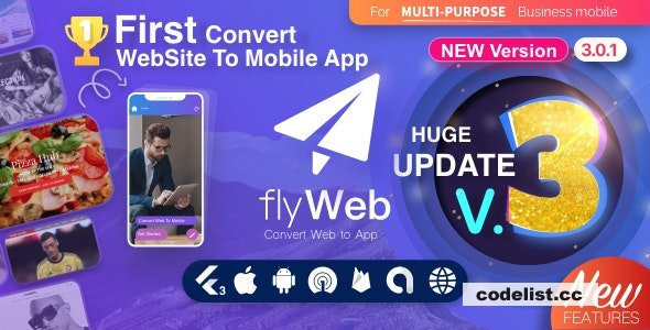  FlyWeb v3.0.1 - Web to App Convertor Flutter + Admin Panel - nulled
