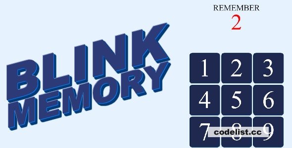 Blink Memory HTML5 Game v1.0