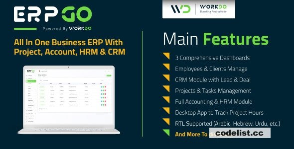 ERPGo v3.3 - All In One Business ERP With Project, Account, HRM, CRM & POS - nulled
