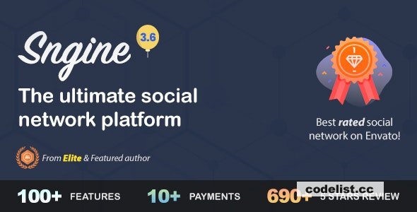 Sngine v3.6.3 - The Ultimate PHP Social Network Platform - nulled
