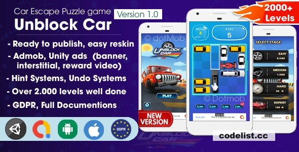 Unblock Car v1.0 - Unity Complete Project