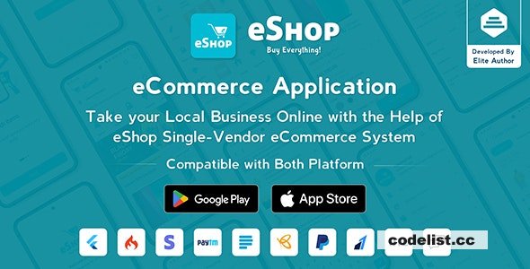eShop v3.0.6 - eCommerce Single Vendor App | Shopping eCommerce App with Flutter - nulled