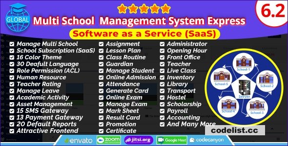 Global v6.2 - Multi School Management System Express - nulled