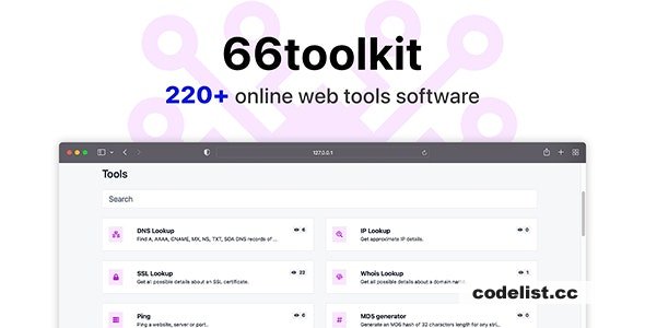 66toolkit v9.0.0 - Ultimate Web Tools System (SAAS) - nulled