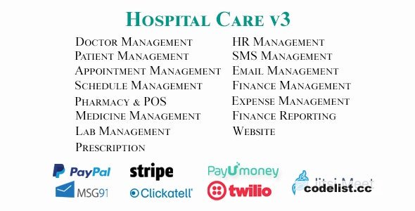 Hospital Care - Hospital Management System + Patient App - 7 August 2022