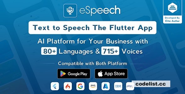 eSpeech v1.2.2 - Text to Speech Flutter Full App