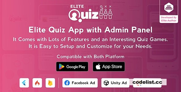 Elite Quiz v2.0.5 - Trivia Quiz | Quiz Game - Flutter Full App + Admin Panel - nulled