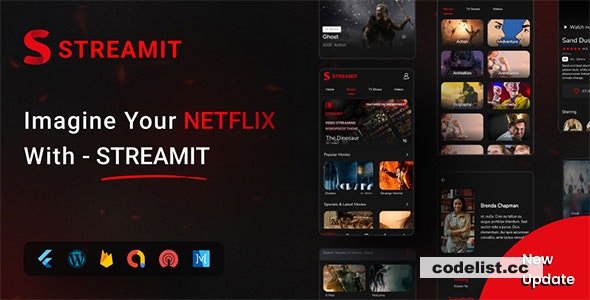 Streamit v5.0 - Movie, TV Show, Video Streaming Flutter App With WordPress Backend