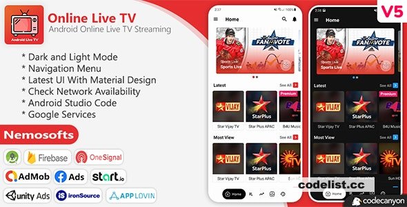 Android Online Live TV Streaming v5.0