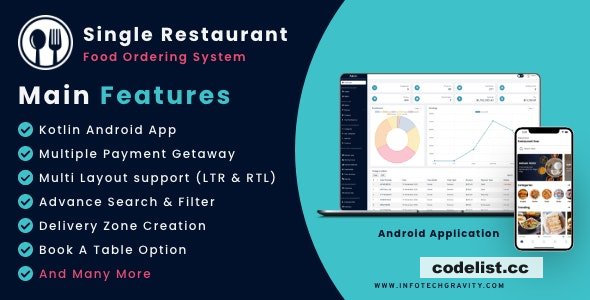 Single Restaurant v8.0 - Android User & Delivery Boy Apps With Laravel Admin Panel - nulled