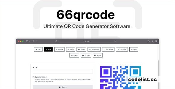66qrcode v10.0.0 - Ultimate QR Code Generator & URL Shortener (SAAS) - nulled
