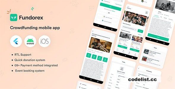 Fundorex v1.0.3 - Crowdfunding Platform Flutter Mobile App