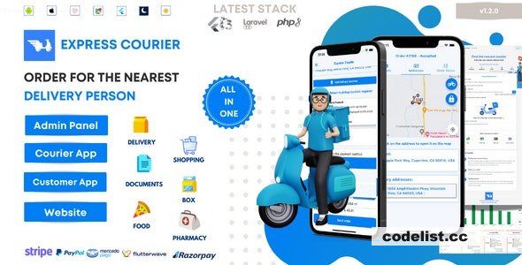 Express Courier Company and Delivery Man on Demand with Customer & Courier App, Web and Admin Panel v1.2.1