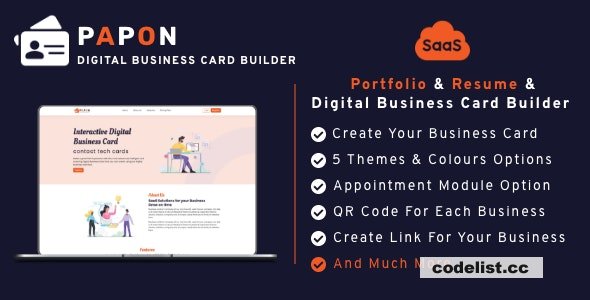 Papon v1.1 - Digital Business Card Builder SaaS