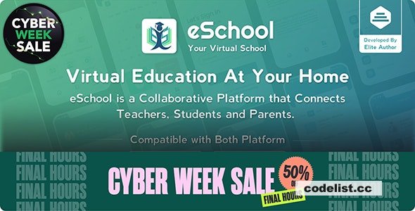 eSchool v1.0.3 - Virtual School Management System Flutter App with Laravel Admin Panel
