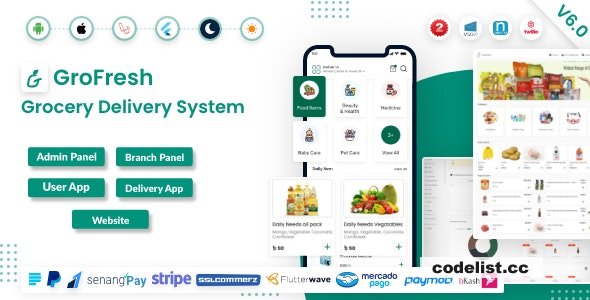 GroFresh v7.2 - (Grocery, Pharmacy, eCommerce, Store) App and Web with Laravel Admin Panel + Delivery App - nulled