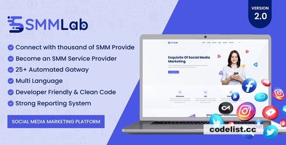 SMMLab v2.0 – Social Media Marketing SMM Platform – nulled