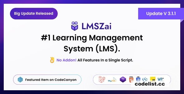 LMSZAI v3.1.1 - LMS | Learning Management System (Laravel)